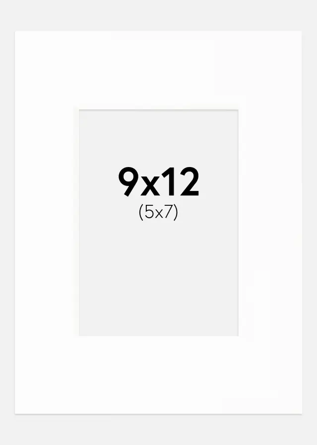 Galleri 1 Passe-partout Canson Wit (Witte kern) 9x12 cm (5x7)