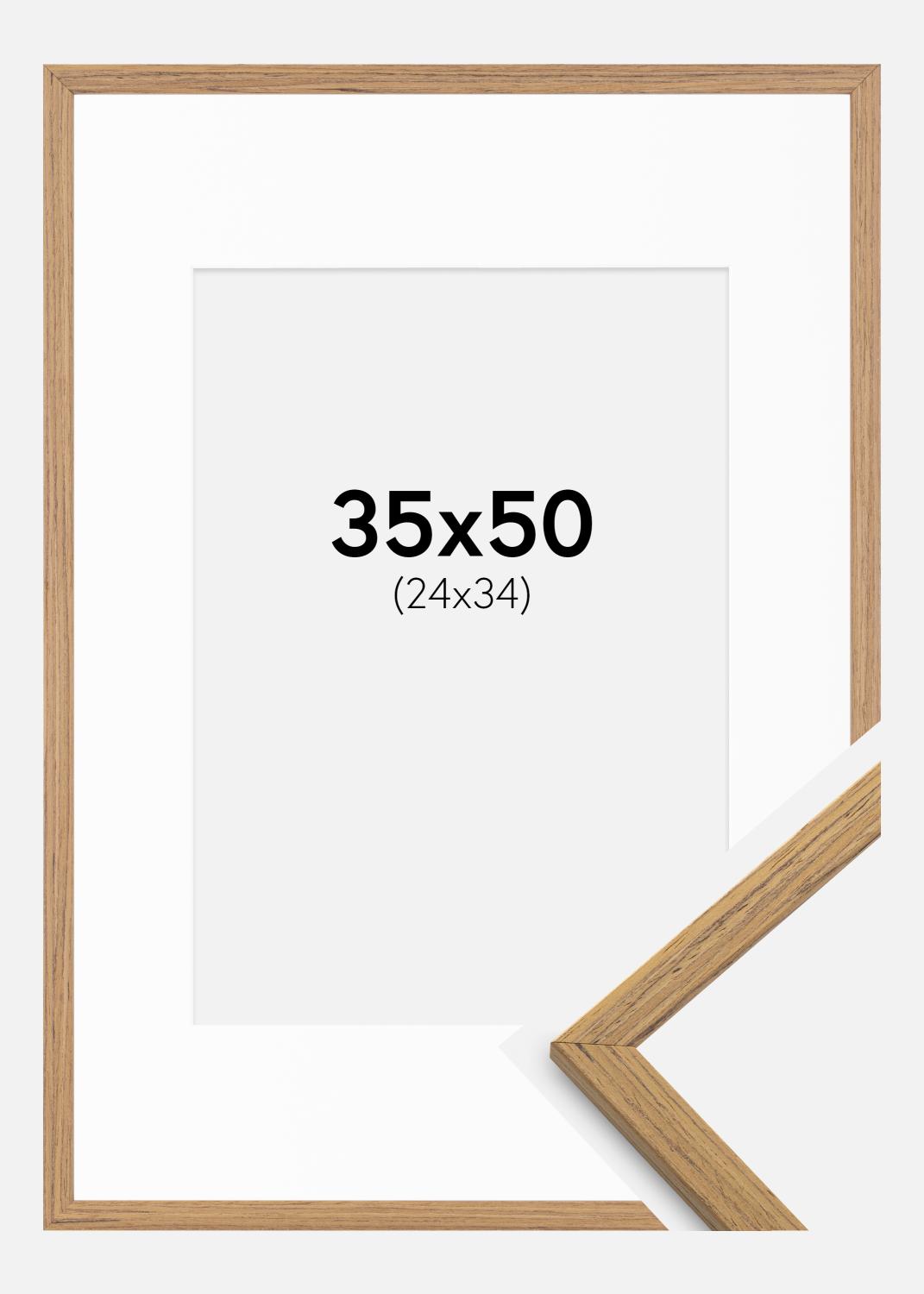 Product Image for Fotolijst Edsbyn Teak 35x50 cm - Passe-partout Wit 25x35 cm