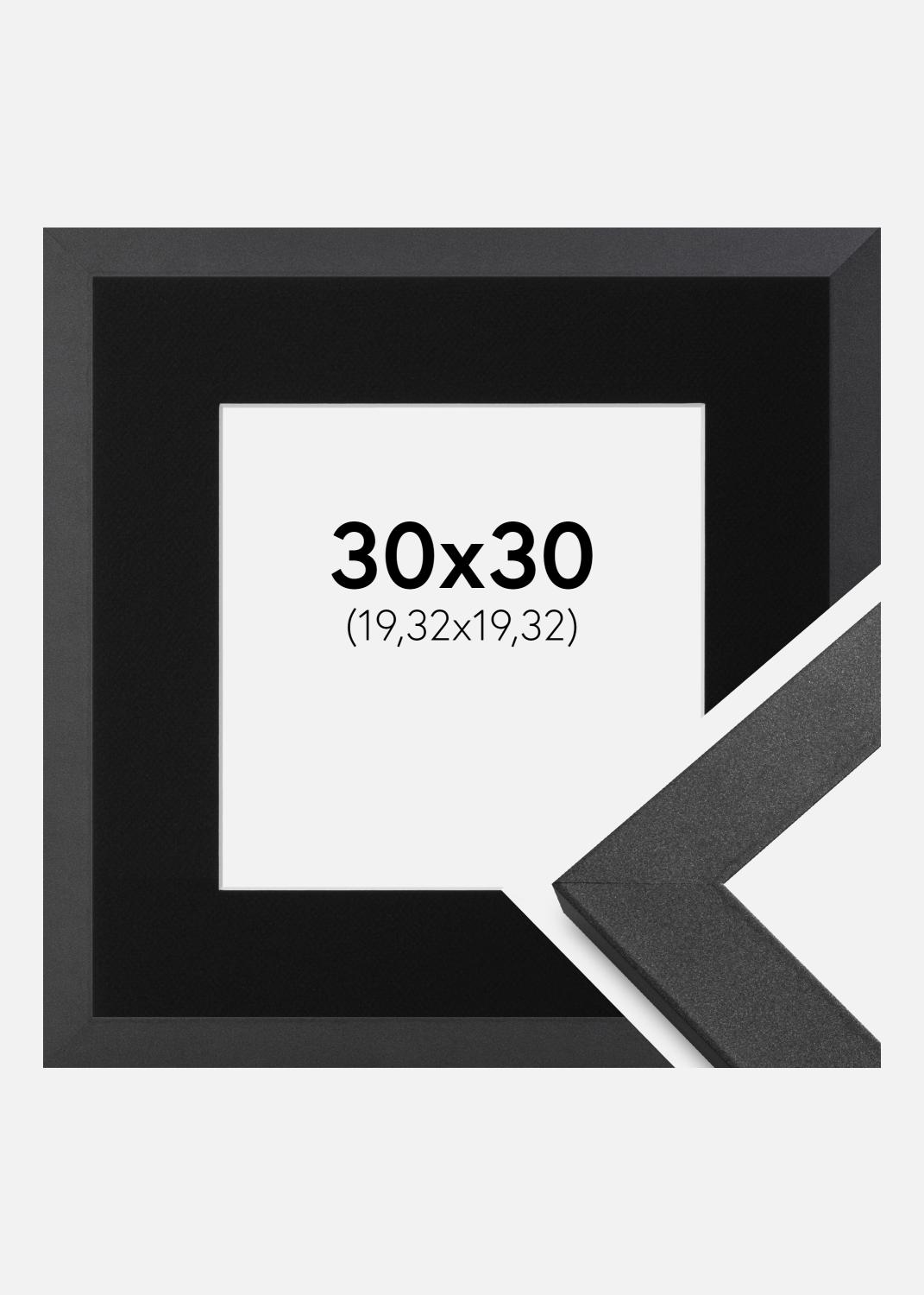 Product Image for Fotolijst Graphite Wood 30x30 cm - Passe-partout Zwart 8x8 inches