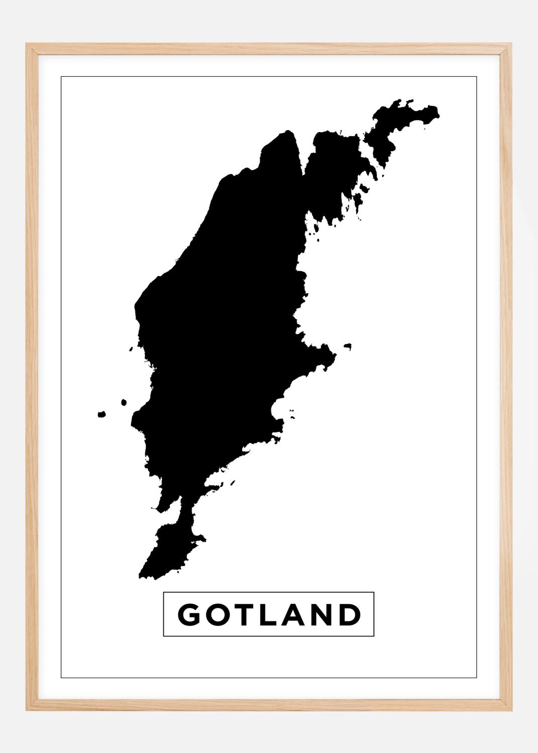 Product Image for Map - Gotland - White Poster (21x29,7 cm (A4))