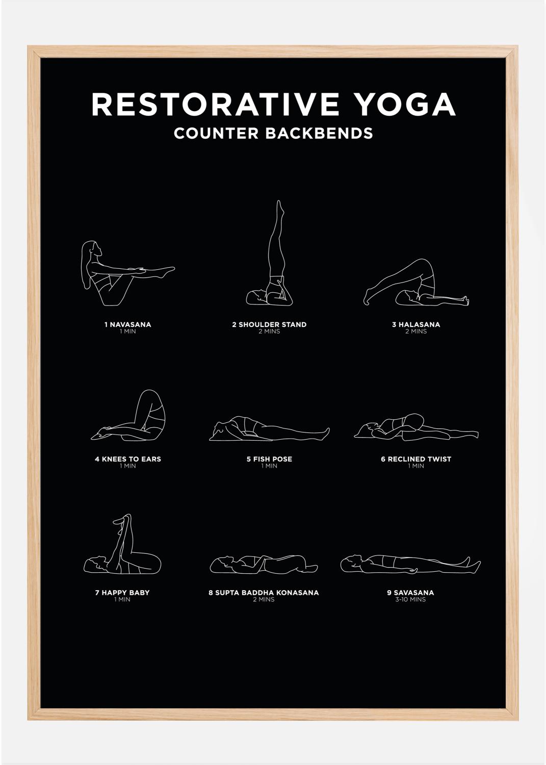 Product Image for Restorative Yoga - Black Poster (70x100 cm)