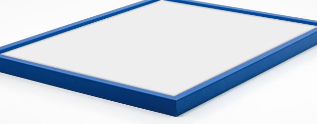 Ram med passepartou Fotolijst E-Line Blauw 50x70 cm - Passe-partout Zwart 42x59,4 cm (A2)