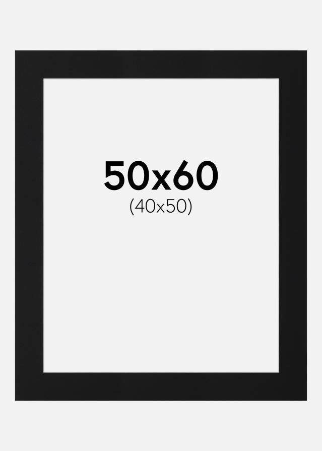 Artlink Passe-partout Zwart Standaard (Witte kern) 50x60 cm (40x50)