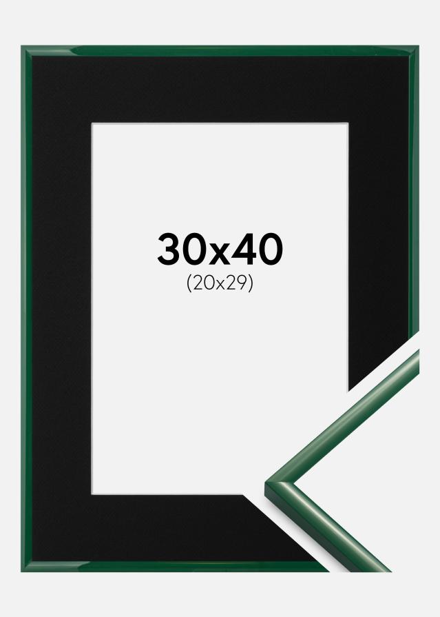 Ram med passepartou Fotolijst New Lifestyle Moss Green 30x40 cm - Passe-partout Zwart 21x30 cm