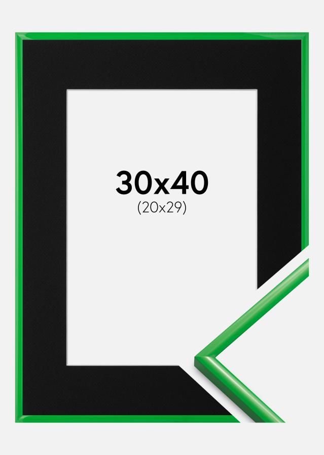 Ram med passepartou Fotolijst New Lifestyle Grass Green 30x40 cm - Passe-partout Zwart 21x30 cm