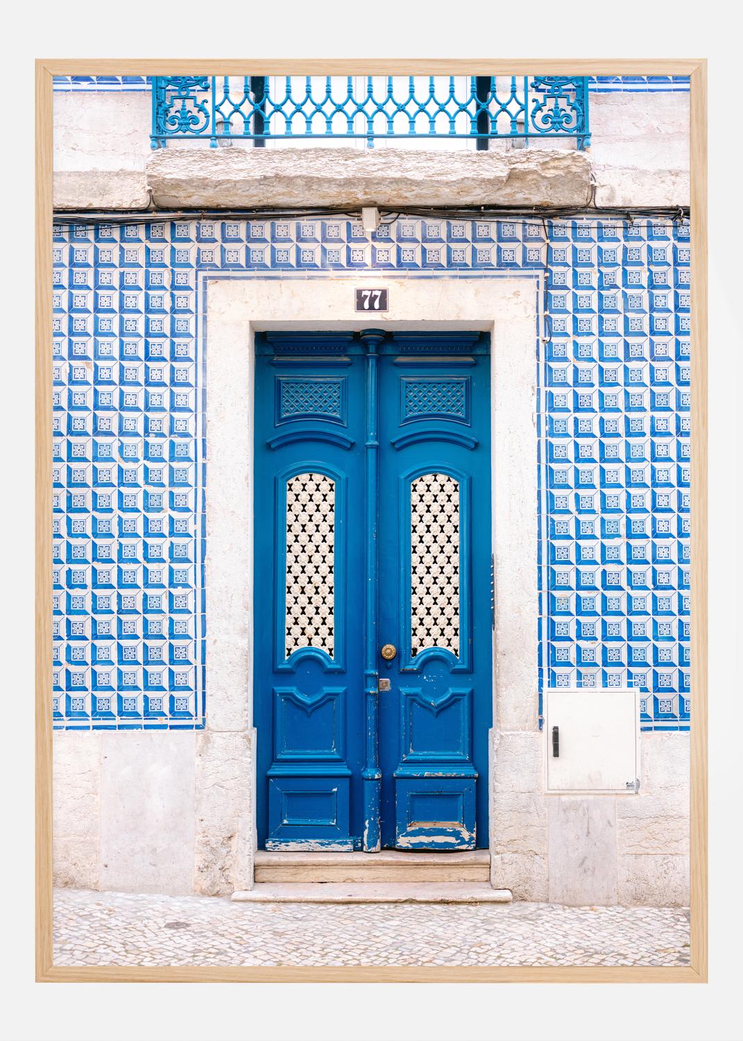 Product Image for Blue Lisbon Door Poster (21x29.7 cm (A4))