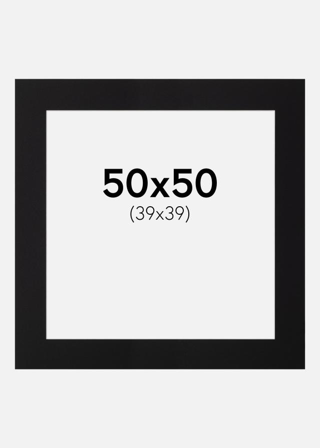 Artlink Passe-partout Zwart Standaard (Witte kern) 50x50 cm (39x39)