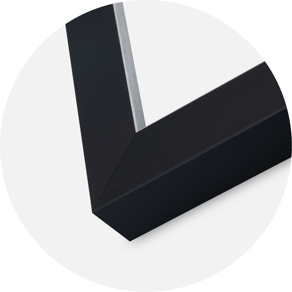 Jämtlands Ramfabrik Fotolijst Sussex Acrylglas Zwart/Zilver 29,7x42 cm (A3)