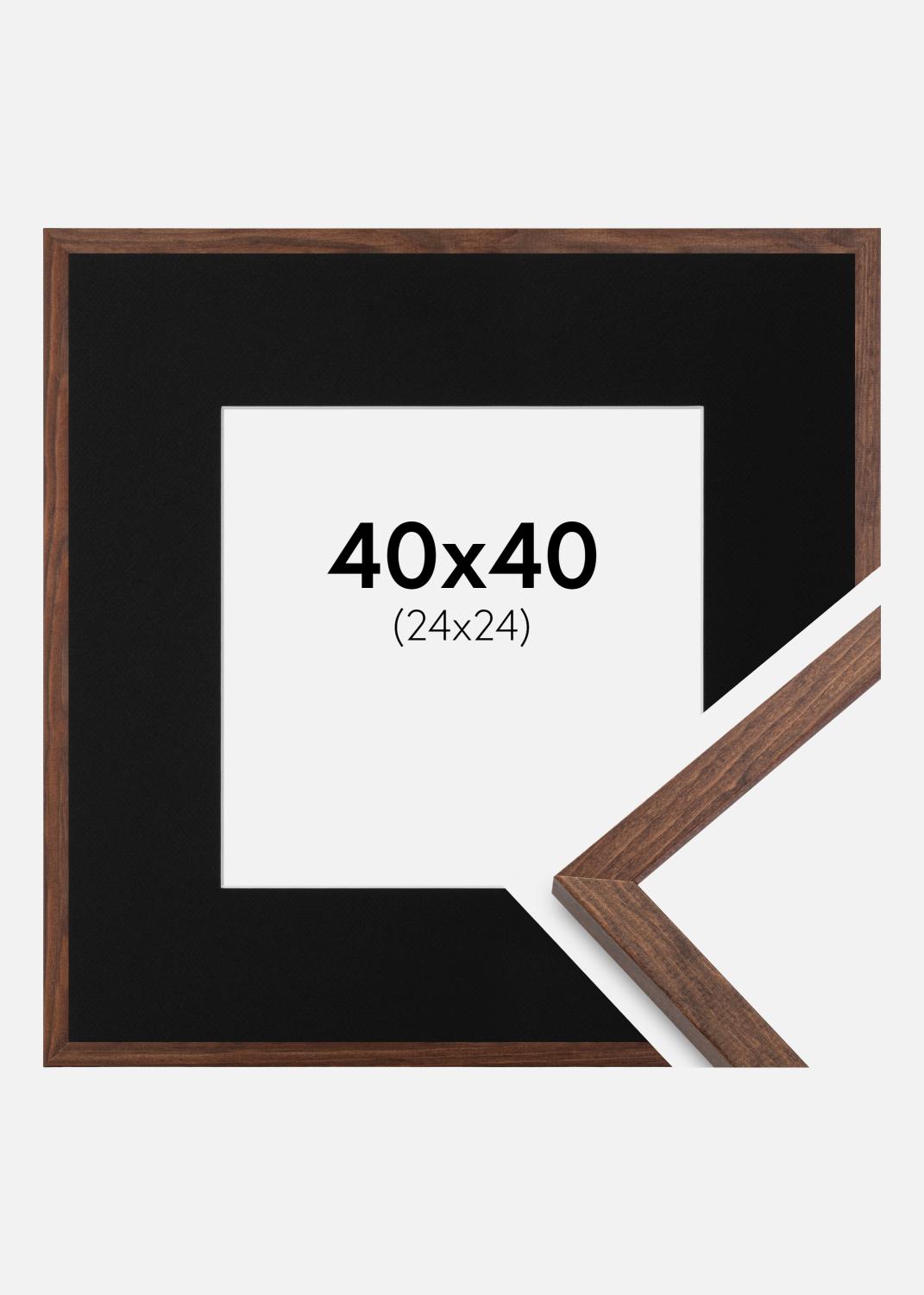 Product Image for Fotolijst Galant Walnoot 40x40 cm - Passe-partout Zwart 25x25 cm