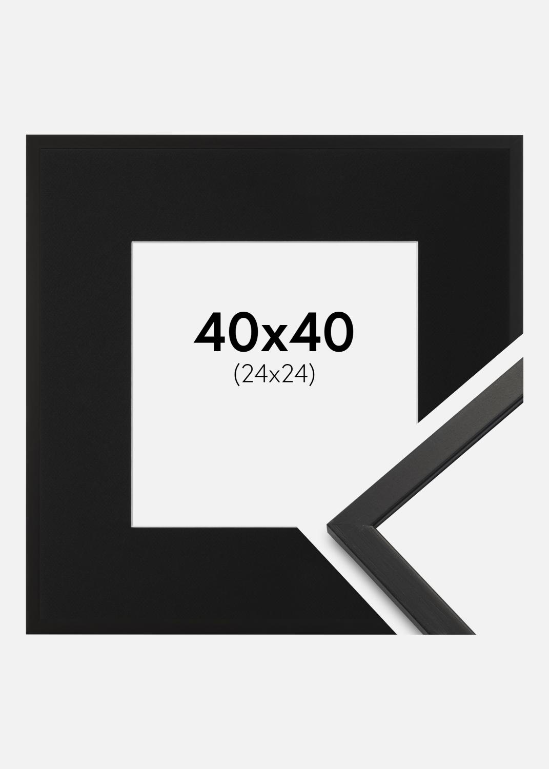 Product Image for Fotolijst Edsbyn Zwart 40x40 cm - Passe-partout Zwart 25x25 cm