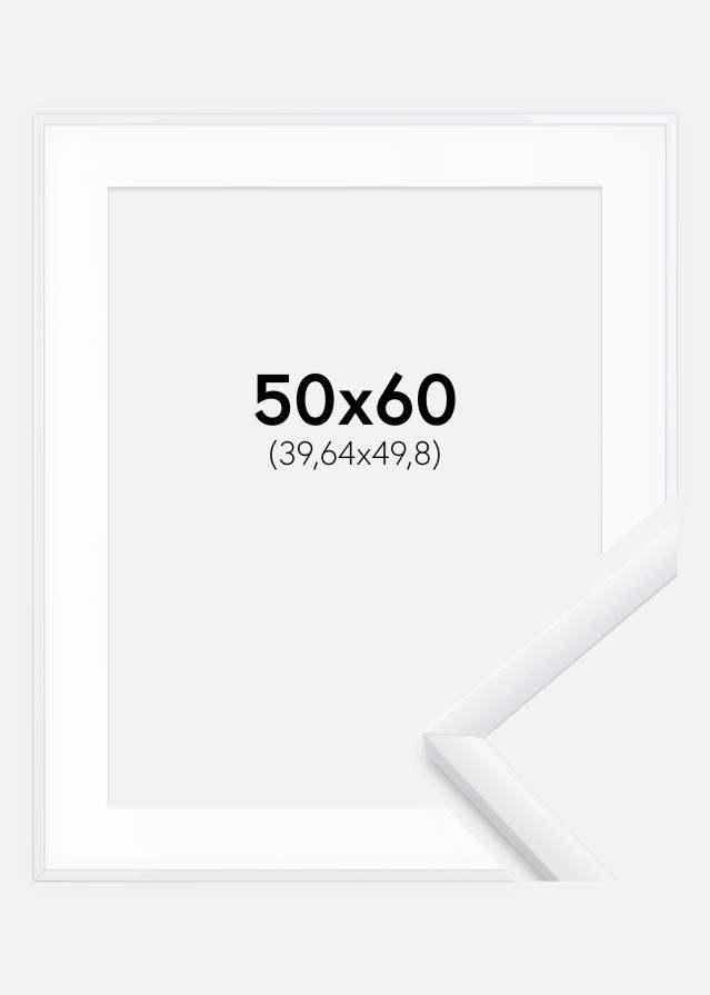 Ram med passepartou Fotolijst New Lifestyle Wit 50x60 cm - Passe-partout Wit 16x20 inches