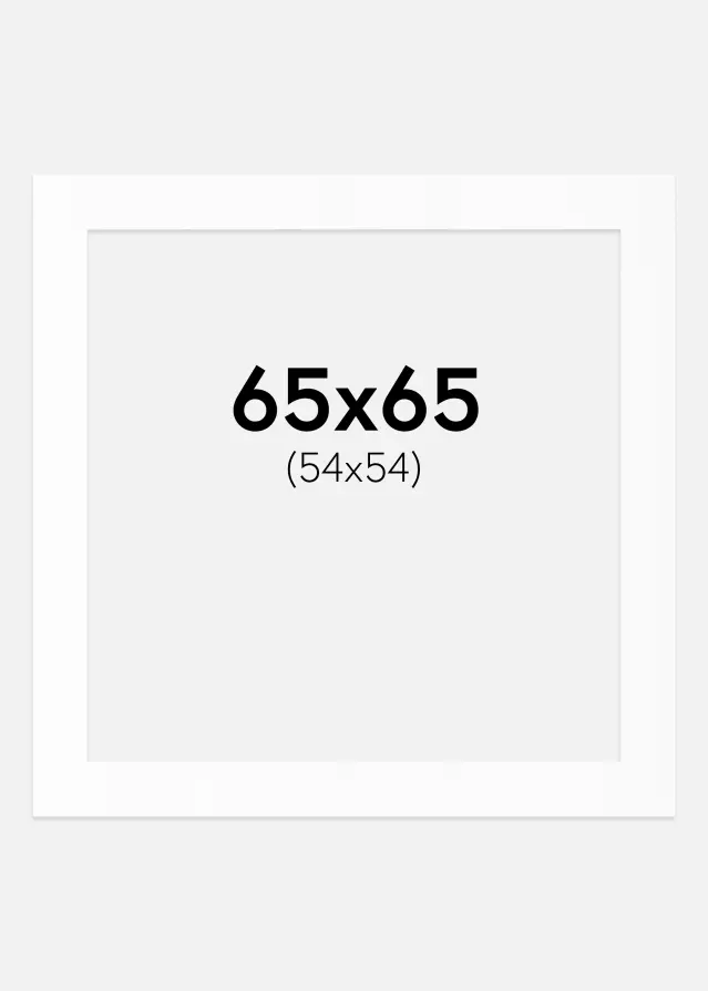 Artlink Passe-partout Wit Standaard (Witte kern) 65x65 cm (54x54)