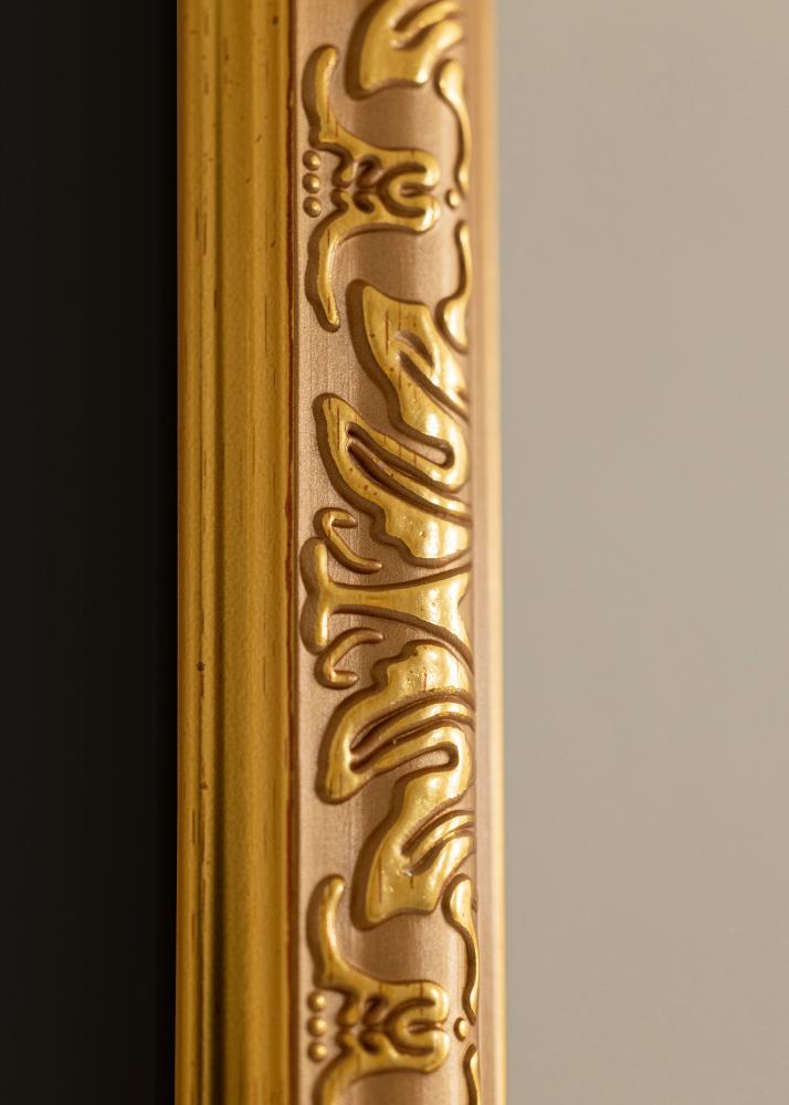 Ram med passepartou Fotolijst Nostalgia Goud 30x60 cm - Passe-partout Zwart 20x50 cm
