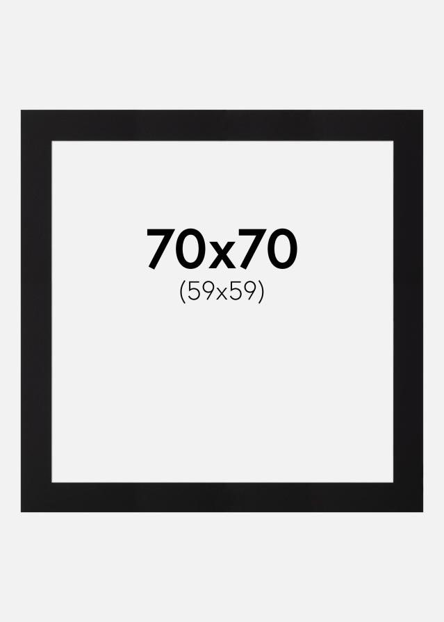 Galleri 1 Passe-partout Canson Zwart (Witte kern) 70x70 cm (59x59)