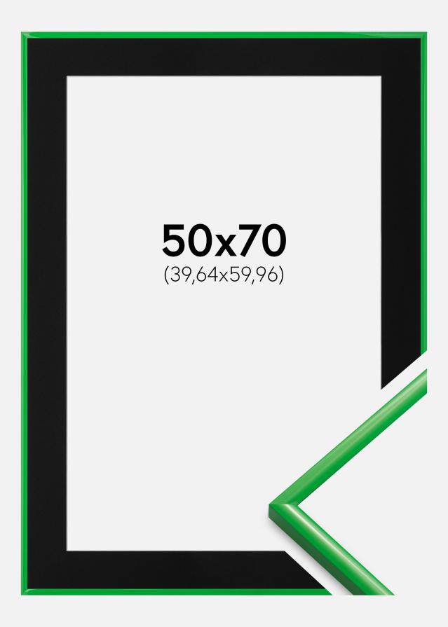 Ram med passepartou Fotolijst New Lifestyle Grass Green 50x70 cm - Passe-partout Zwart 16x24 inches