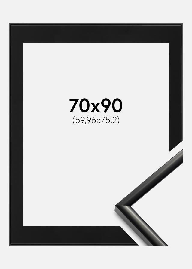 Ram med passepartou Fotolijst New Lifestyle Zwart 70x90 cm - Passe-partout Zwart 24x30 inches