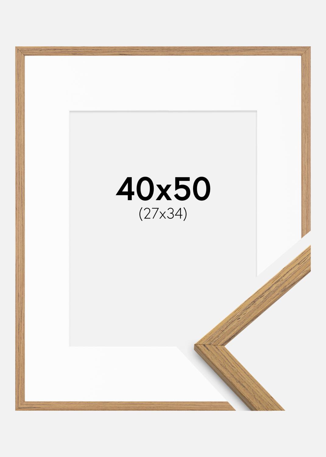 Product Image for Fotolijst Edsbyn Teak 40x50 cm - Passe-partout Wit 28x35 cm