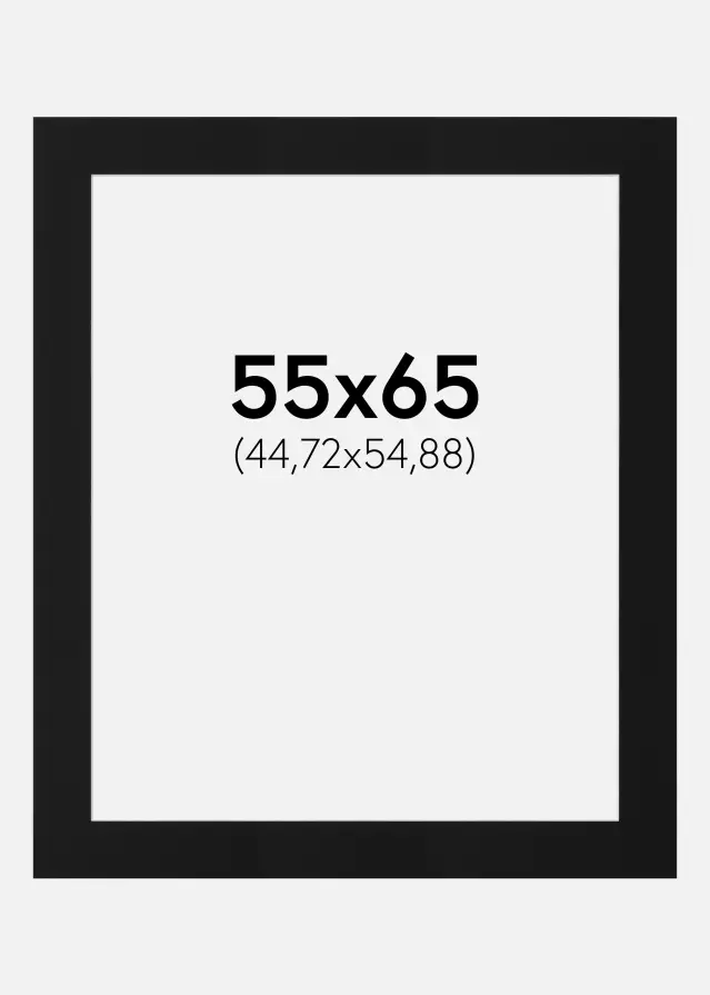 Artlink Passe-partout Zwart Standaard (Witte kern) 55x65 cm (44,72x54,88)