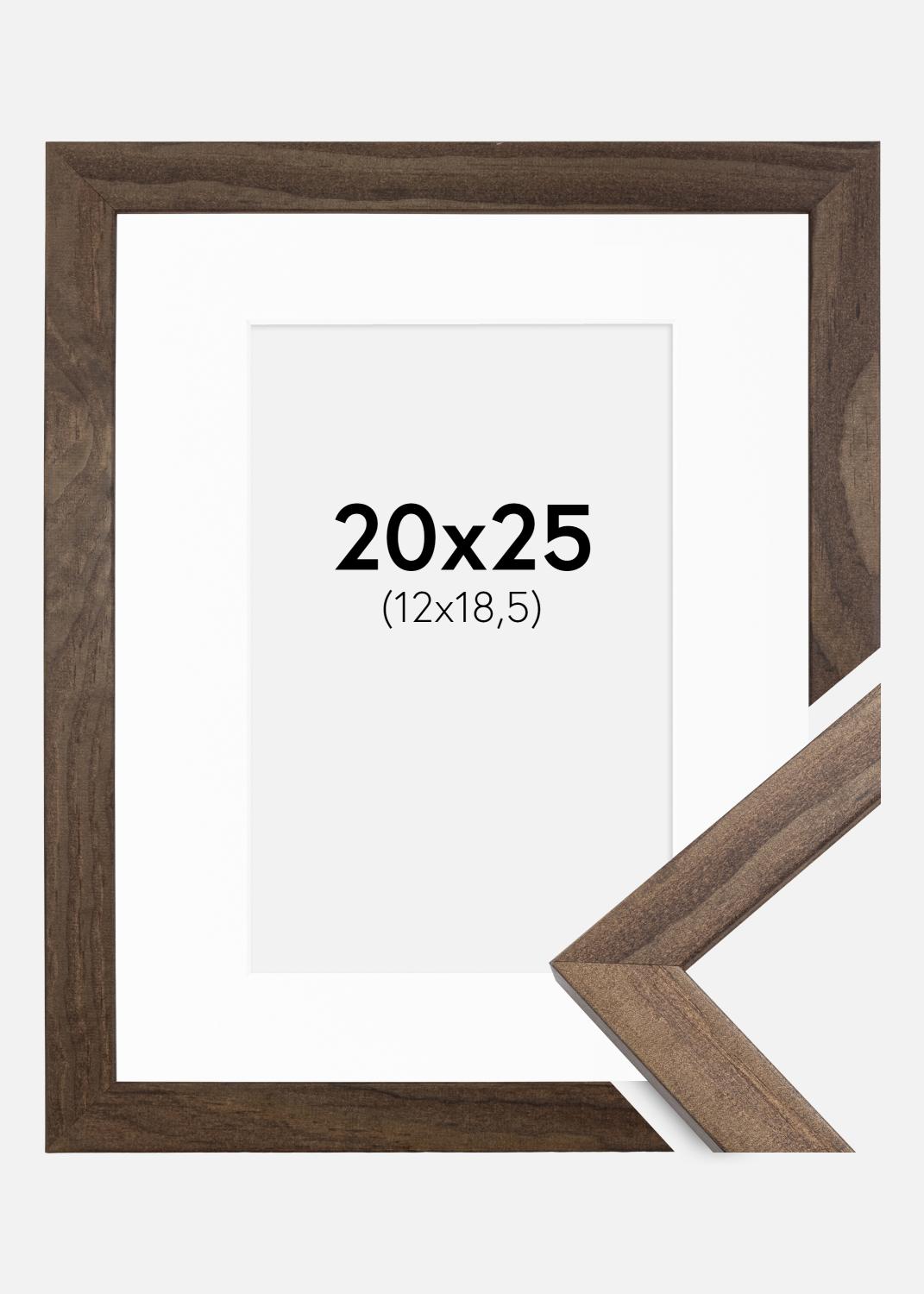 Product Image for Fotolijst Stilren Walnoot 20x25 cm - Passe-partout Wit 13x19,5 cm