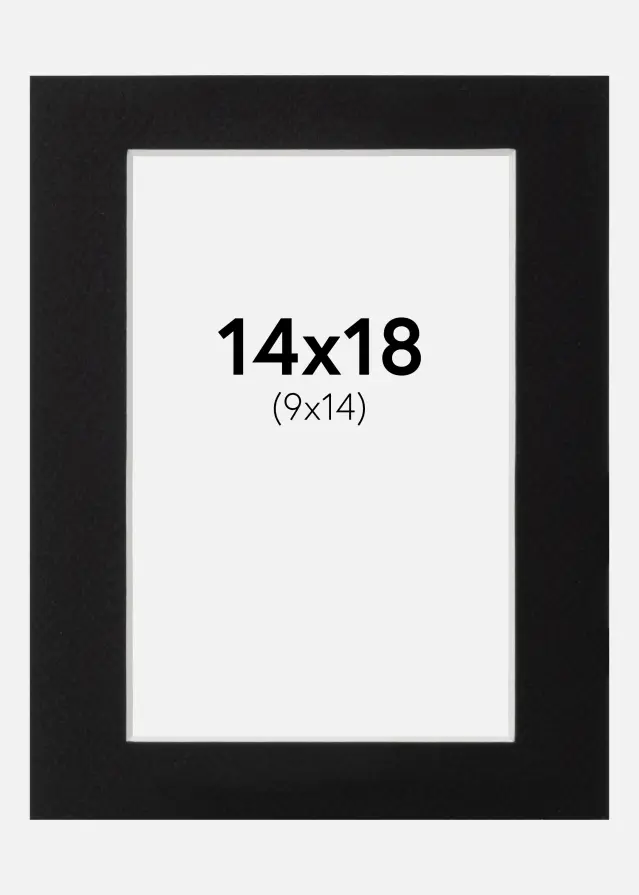 Galleri 1 Passe-partout Canson Zwart (Witte kern) 14x18 cm (9x14)