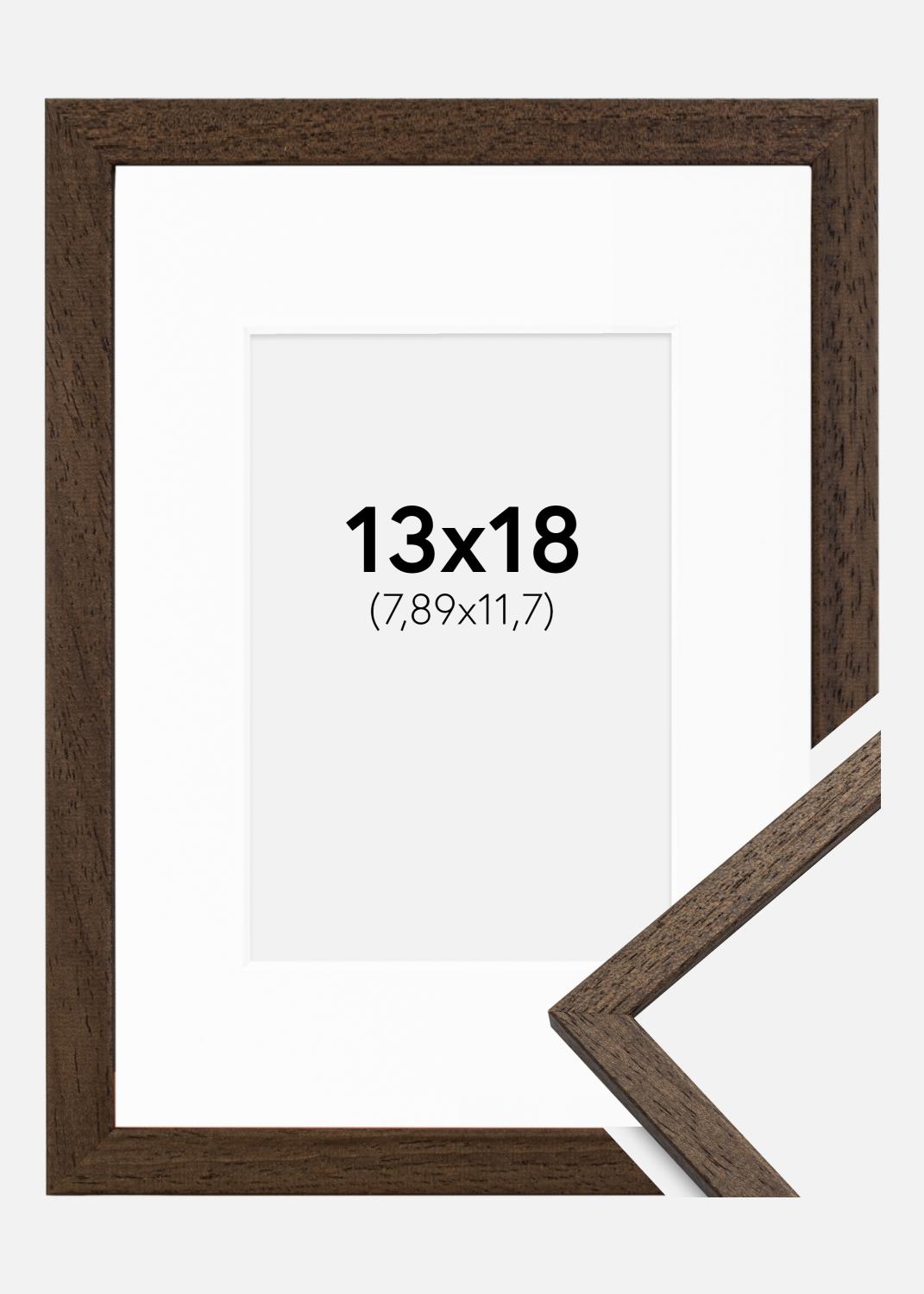 Product Image for Fotolijst Edsbyn Walnoot 13x18 cm - Passe-partout Wit 3,5x5 inches