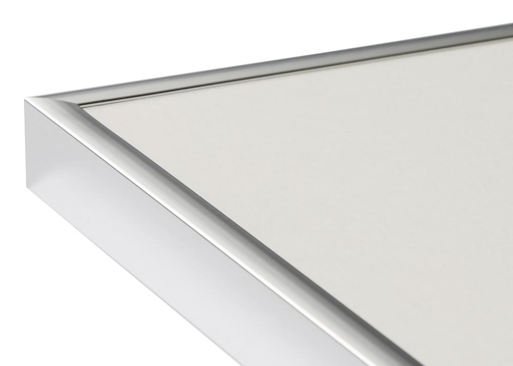 Ram med passepartou Fotolijst Poster Frame Aluminium Zilver 70x100 cm - Passe-partout Zwart 60x90 cm