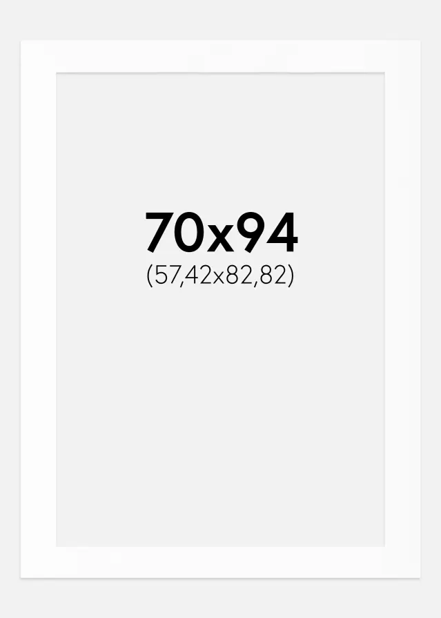 Artlink Passe-partout Wit Standaard (Witte kern) 70x94 cm (57,42x82,82)