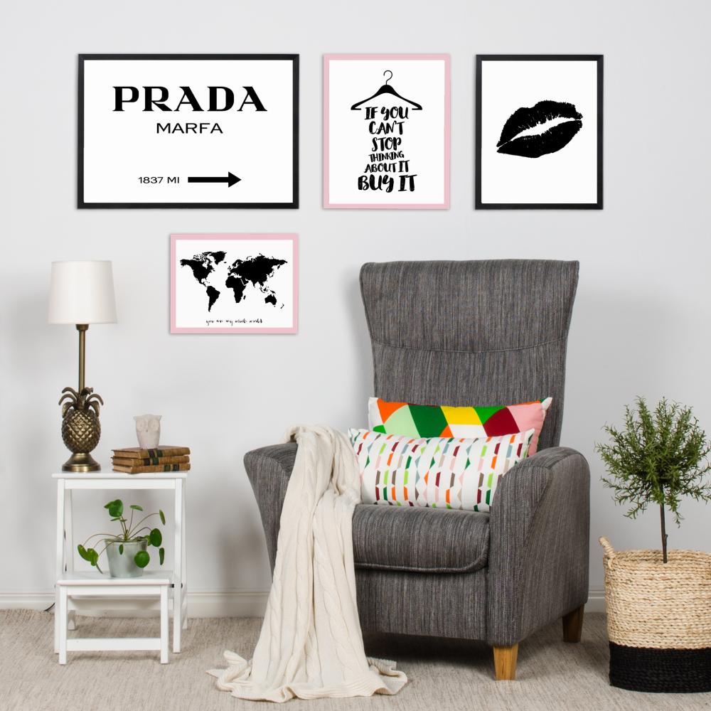 Bildverkstad Prada Black Poster