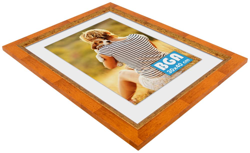 Ramverkstad Fotolijst Färila Oranje - Formaat naar keuze