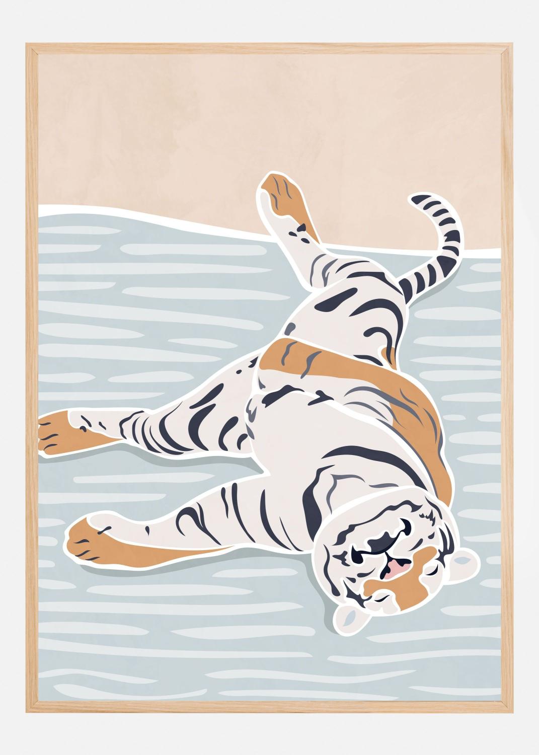 Product Image for Scandi Sleeping Tiger  Poster (21x29.7 cm (A4))