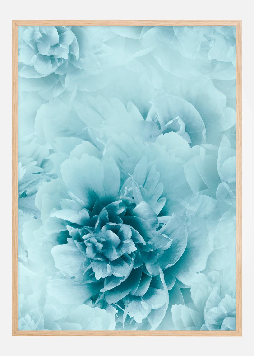 Product Image for Turquoise flowers Poster (21x29.7 cm (A4))