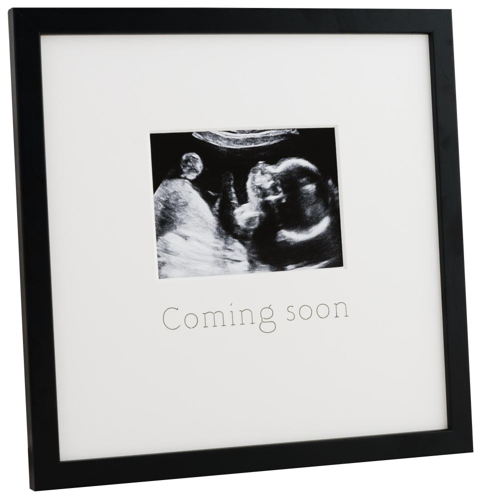 Egen tillverkning - Passepartouter Lijst voor echo - Coming soon - Wit - 20x20 cm / 9,5x7 cm