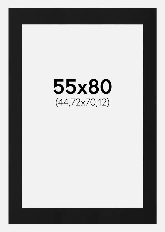 Artlink Passe-partout Zwart Standaard (Witte kern) 55x80 cm (44,72x70,12)