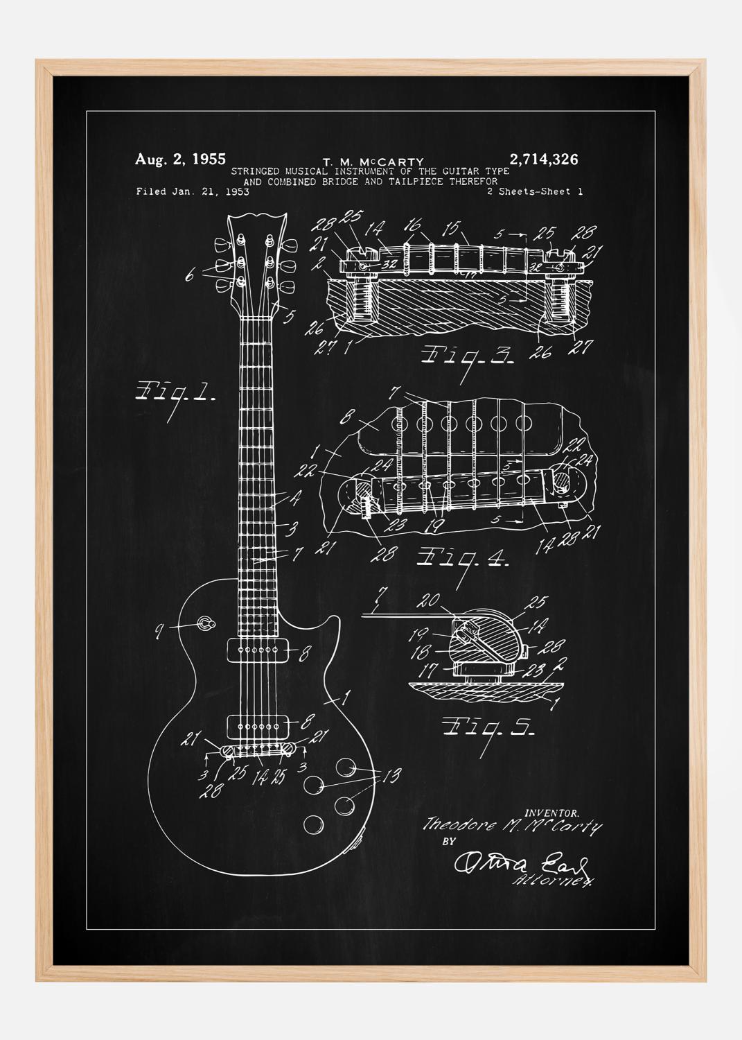 Product Image for Patenttekening - Elektrische gitaar I - Zwart Poster (40x50 cm)