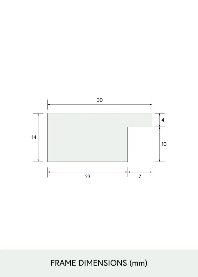 BGA BGA Select Wide Acrylglas Zwart 50x70 cm