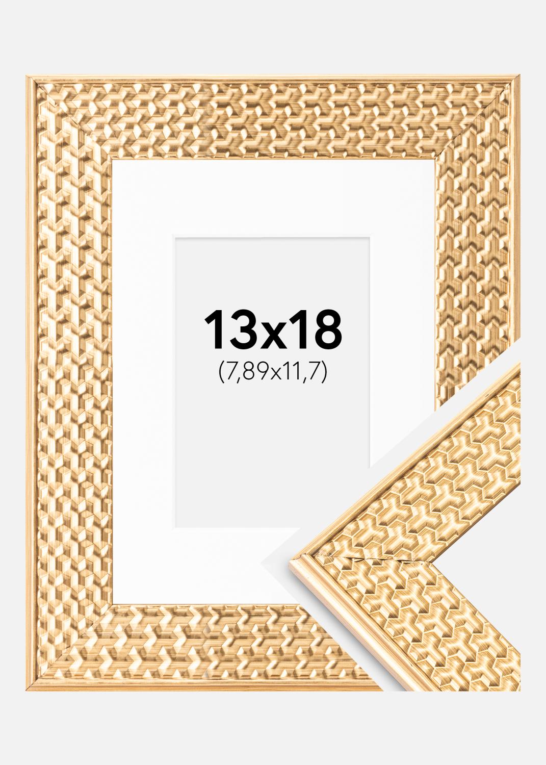 Product Image for Fotolijst Grace Goud 13x18 cm - Passe-partout Wit 3,5x5 inches