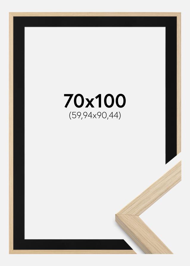 Ram med passepartou Fotolijst Grimsåker Eiken 70x100 cm - Passe-partout Zwart 24x36 inches