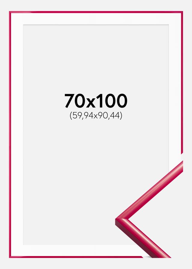 Ram med passepartou Fotolijst New Lifestyle Rose 70x100 cm - Passe-partout Wit 24x36 inches