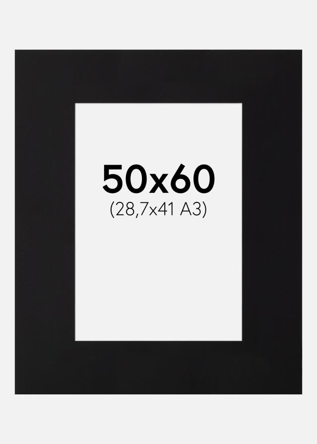 Galleri 1 Passe-partout XL Zwart (Witte kern) 50x60 cm (28,7x41 - A3)