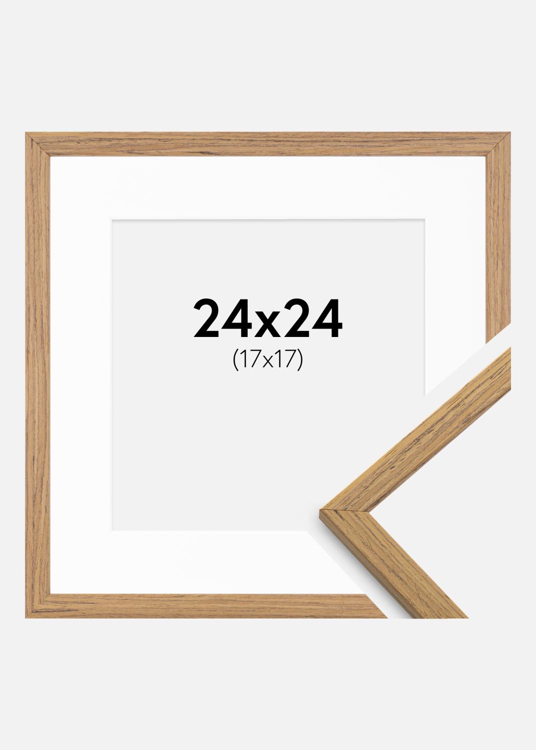 Product Image for Fotolijst Edsbyn Teak 24x24 cm - Passe-partout Wit 18x18 cm