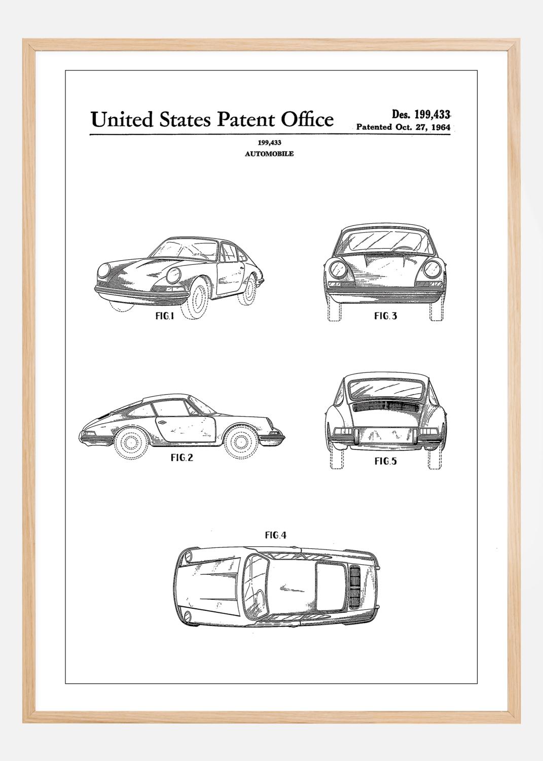 Product Image for Patent Print - Porsche 911 Carrera - White Poster (21x29.7 cm (A4))