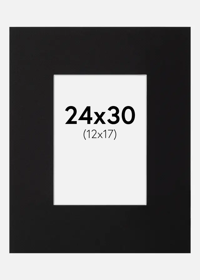 Galleri 1 Passe-partout XL Zwart (Witte kern) 24x30 cm (12x17)
