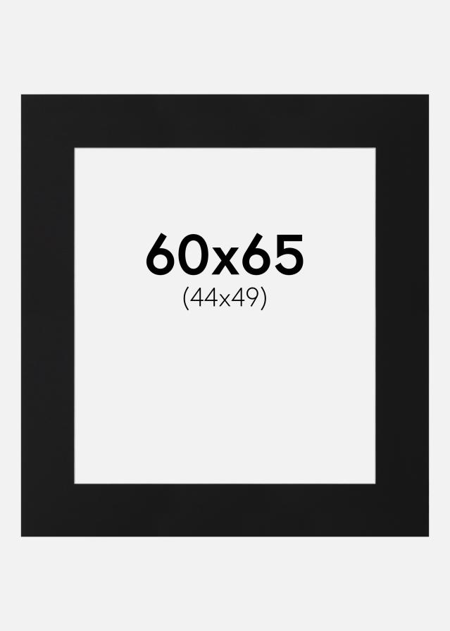 Artlink Passe-partout Zwart Standaard (Witte kern) 60x65 cm (44x49)