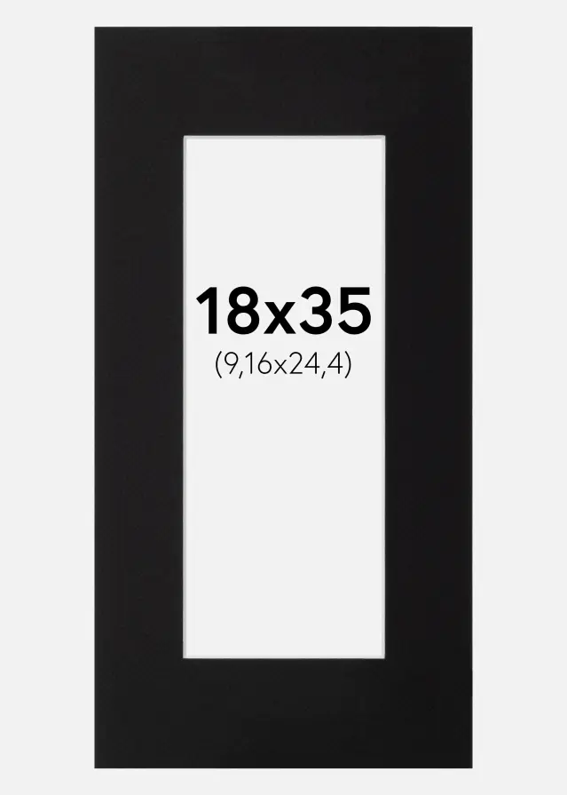 Galleri 1 Passe-partout Canson Zwart (Witte kern) 18x35 cm (9,16x24,4)