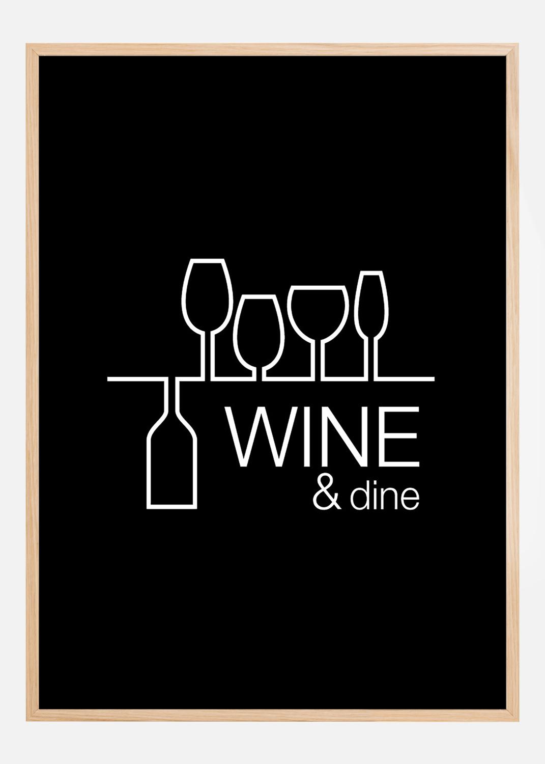 Product Image for Wine &amp; dine - Black Poster (30x40 cm)