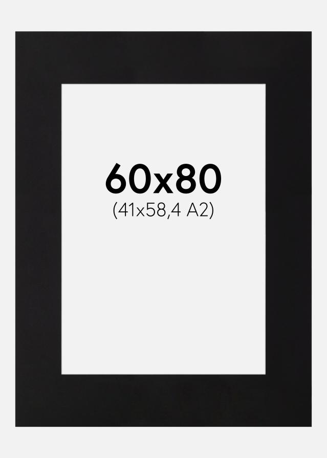 Galleri 1 Passe-partout XL Zwart (Witte kern) 60x80 cm (41x58,4 - A2)