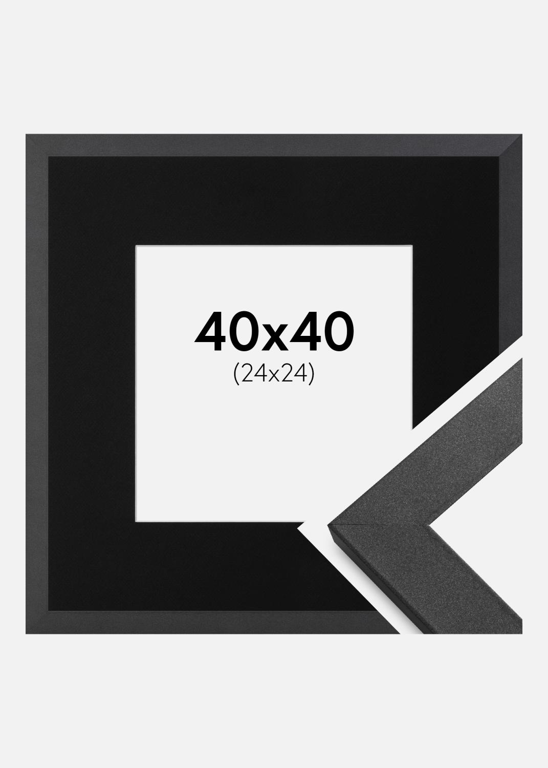 Product Image for Fotolijst Graphite Wood 40x40 cm - Passe-partout Zwart 25x25 cm