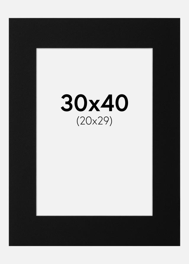Galleri 1 Passe-partout Canson Zwart (Witte kern) 30x40 cm (20x29)