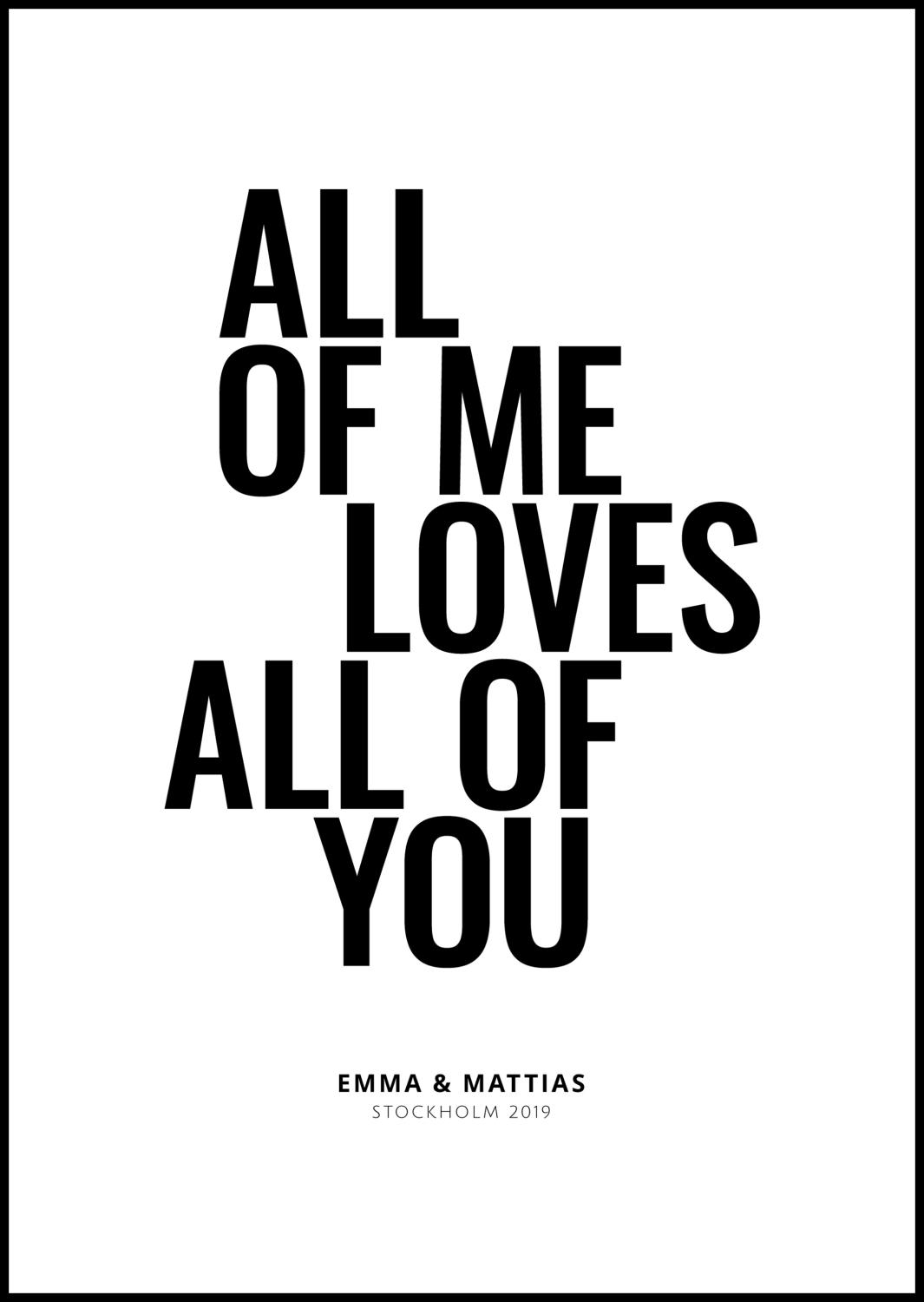 Product Image for All of me - White (40x50 cm)