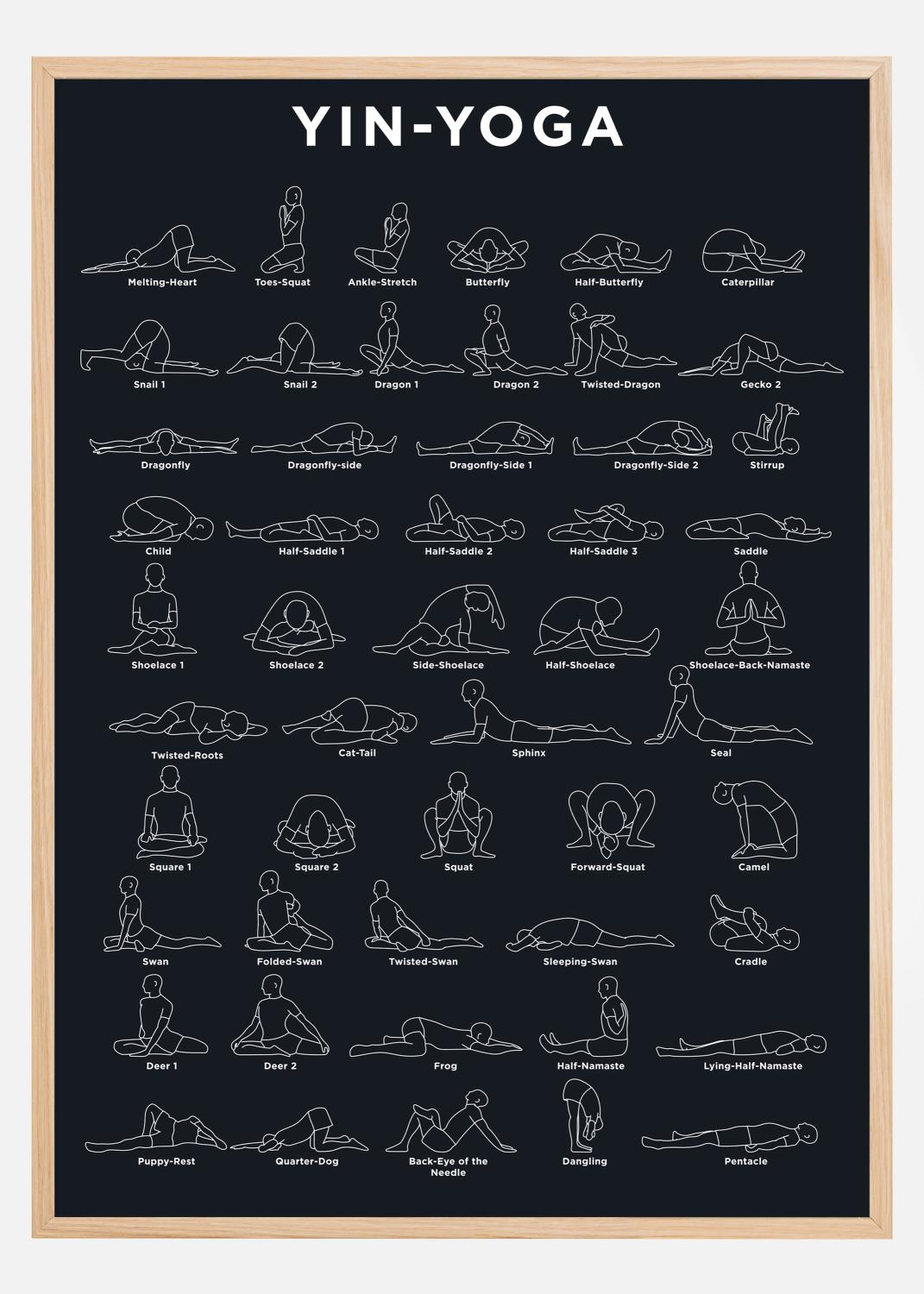 Product Image for Yoga - Navy Poster (21x29.7 cm (A4))